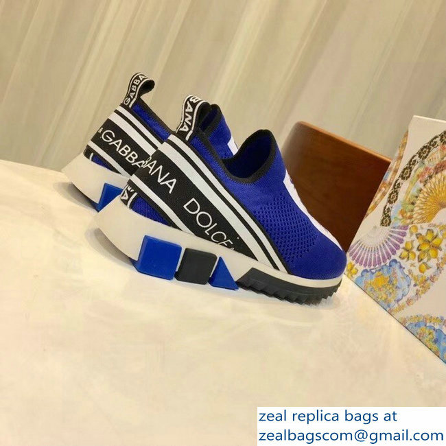 Dolce  &  Gabbana Branded Sorrento Lovers Sneakers Blue 2018
